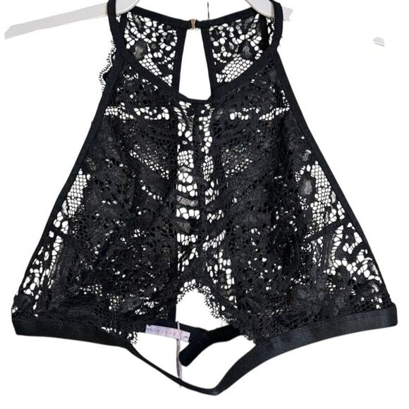 Savage X Fenty Black Lace Victorian Bra M - Picture 2 of 4